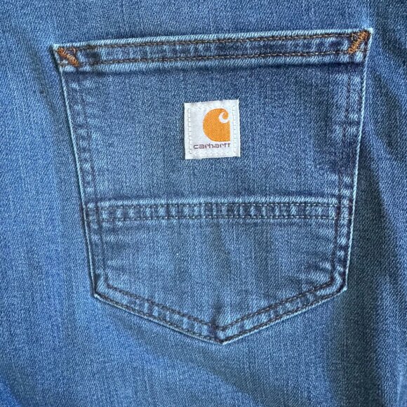 Carhartt Slim Fit Denim Blue Jeans Women's Size 12 Regular - Picture 2 of 4